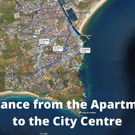 Spacious Penthouse Near Porto De Mos In Appartement Lagos